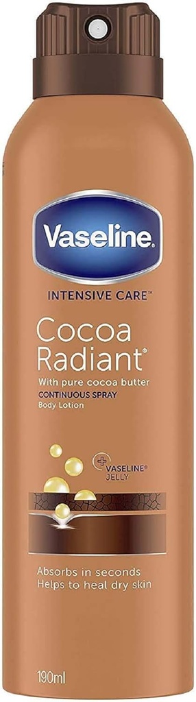 Vaseline Bodylotion Spray & Go Cocoa Radiant 190ml