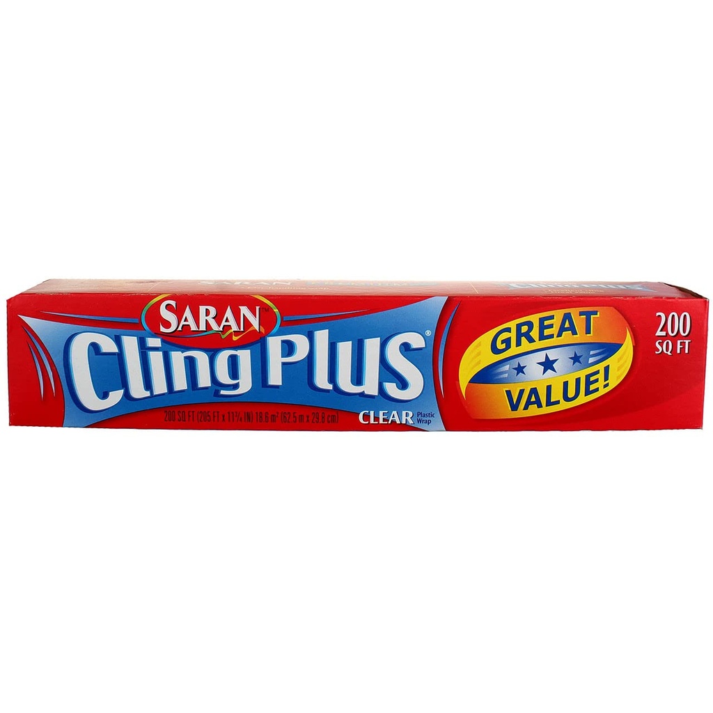 Saran Clear Plastic Wrap 12/200 Sq. Ft.