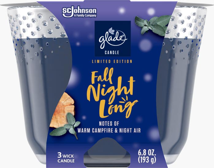 Glade Candle Fall Night Long 3/6.8Oz