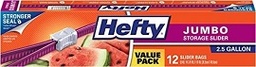 [1900-HF-83812] Hefty Slider Bags Jumbo 9/12Ct