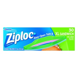 [1900-SJ-24307] Ziploc Sandwich Bags XL 12/30ct