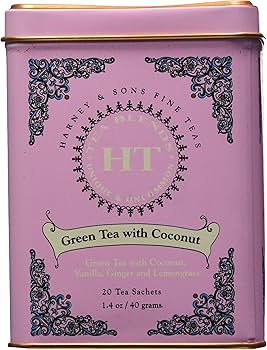 [1500-HS-31615] Harney & Sons HT Green Tea w/ Coconut Tea Sachets 1/20pc