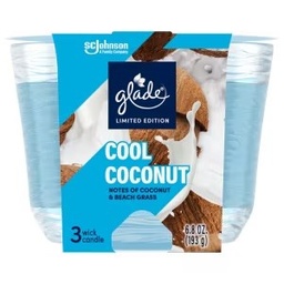 [1900-SJ-53259] Glade Candle Cool Coconut 3/6.8oz