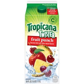 Tropicana Twister Fruit Punch Juice Carton 8/59Oz