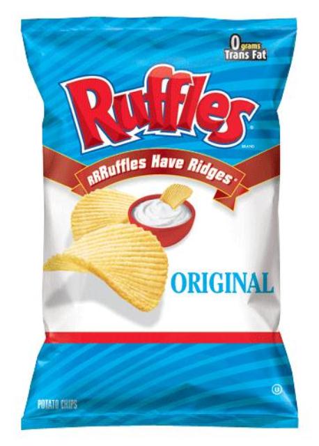 Frito Lay Ruffles Potato Chips Regular 45/1 Oz