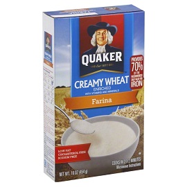Quaker Farina Cream Of Wheat Regular 12/16 Oz