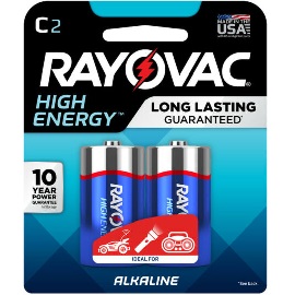 Rayovac Alkaline Carded C (2-Pack) 12/4
