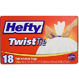 Hefty Twist Tie Tall Kitchen Bags (13 Gallon) 12/18Ct
