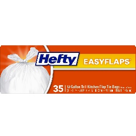 Hefty Easy Flaps Tall Kitchen Bags 13 Gal 12/35Ct
