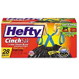Hefty Cinchsak Trash Bags (30 Gallon) 6/28Ct