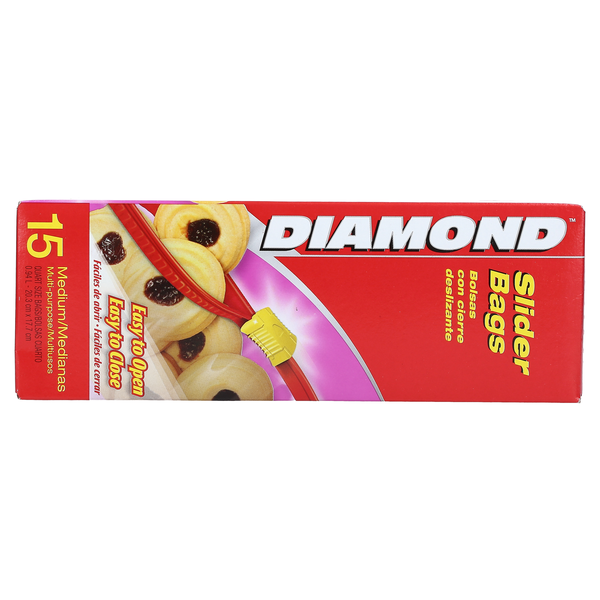 Diamond Slider Quart Bags 12/15Ct