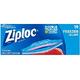 Ziploc Freezer Quart Bags 12/19Ct