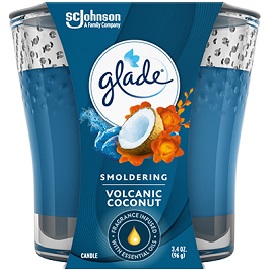 Glade Candle Smoldering Volcanic Coconut 6/3.4Oz