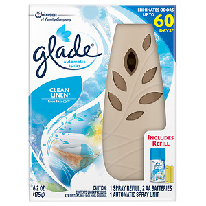 Glade Auto Spray Clean Linen Holder 4/6.2Oz