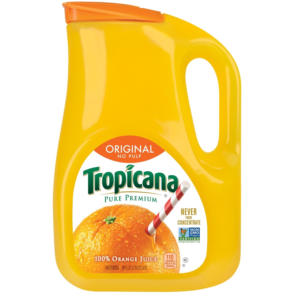 Tropicana No Pulp Orange Juice 6/89Oz