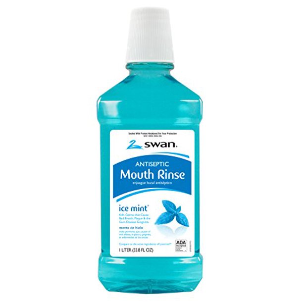Swan Antiseptic Mouth Rinse Blue Mint 1 Ltr