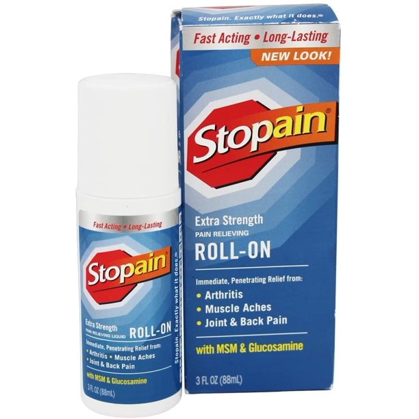 Stopain Extra Strength Pain Relieving Roll-On 3Oz