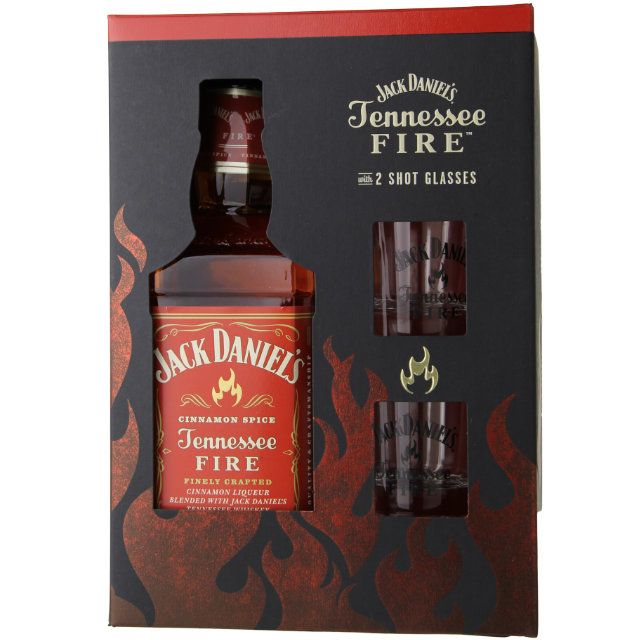 Jack Daniel's Fire 2 Gls Giftpack 6/75cl