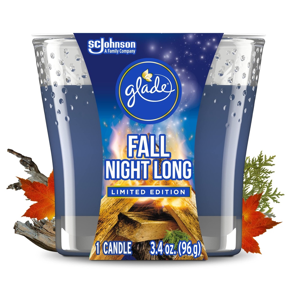 Glade Candle Fall Night Long 6/3.4Oz