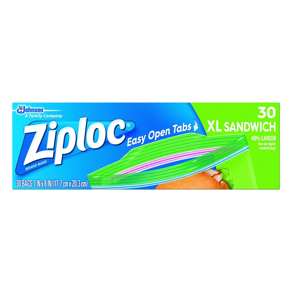 Ziploc Sandwich Bags XL 12/30ct
