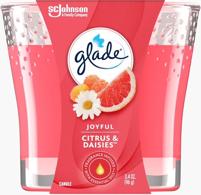 Glade Candle Joyful Citrus Daisies 6/3.4Oz
