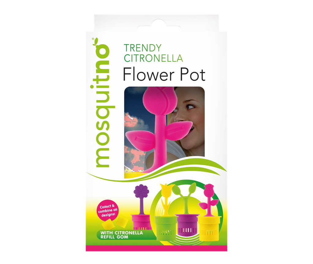 MosquitNo Box Trendy Citronella Flower Pot - 12 pcs