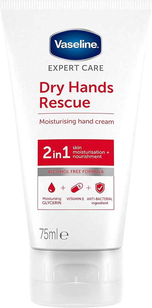 Vaseline Hand Cream Dry Hands Rescue 75Ml