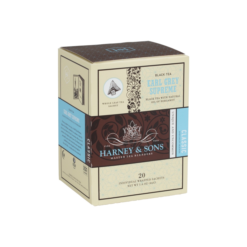 Harney & Sons Earl Grey Supreme Tea Wrapped Sachet 1/20pc