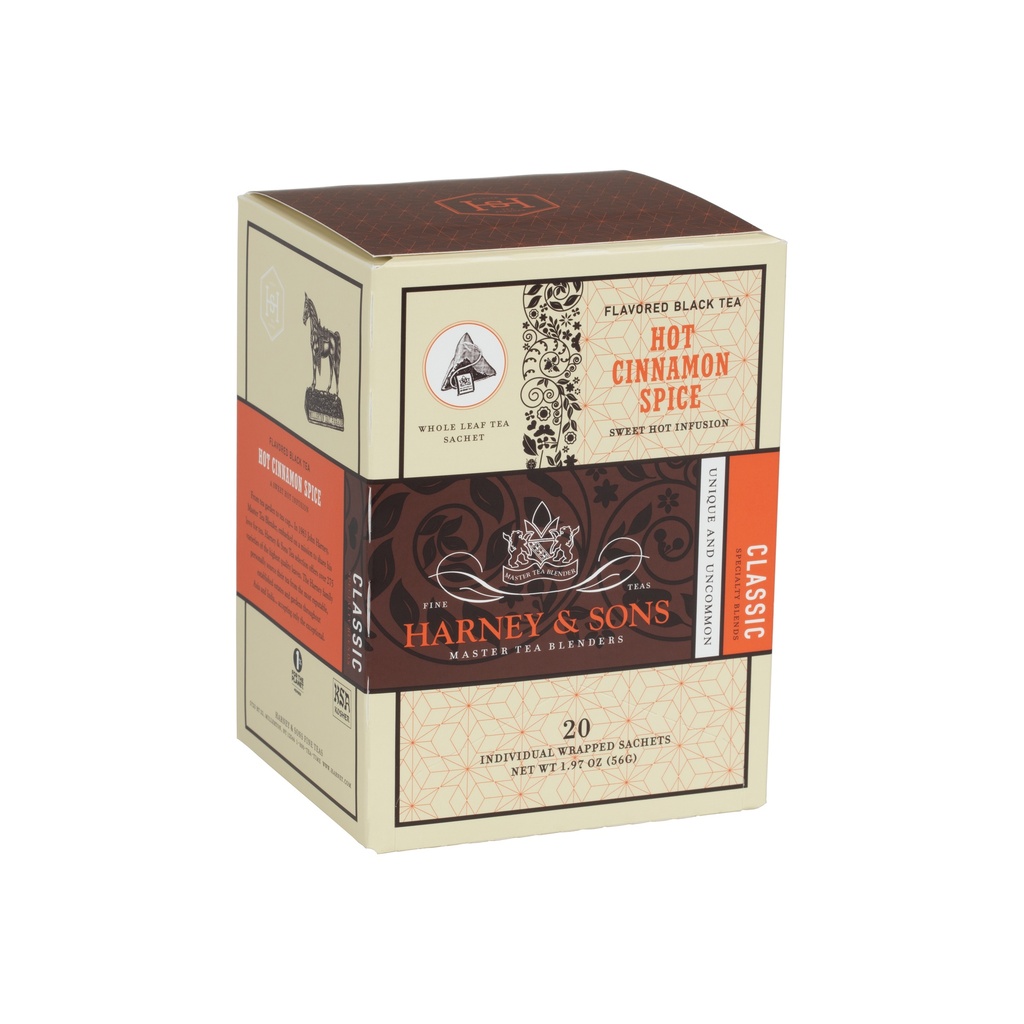 Harney & Sons Hot Cinnamon Spice Tea Wrapped Sachet 1/20pc