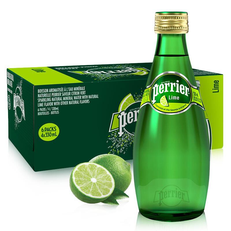 Perrier Sparkling Lime Bottle 6x4/33Cl