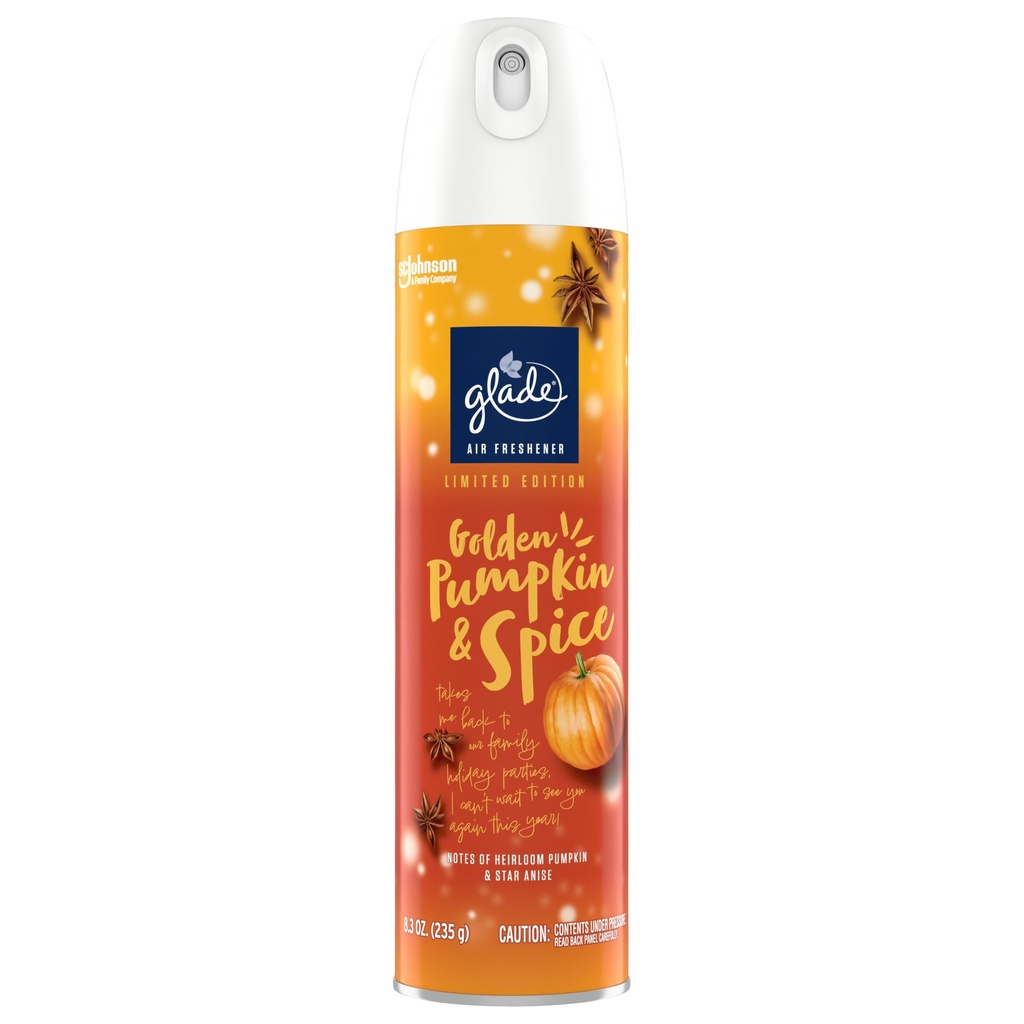 Glade Aerosol Golden Pumpkin & Spice 6/8.3oz