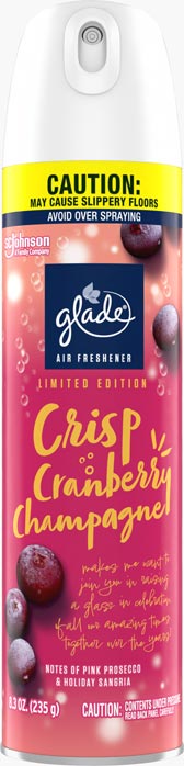 Glade Aerosol Crisp Cranberry Champagne 6/8.3oz