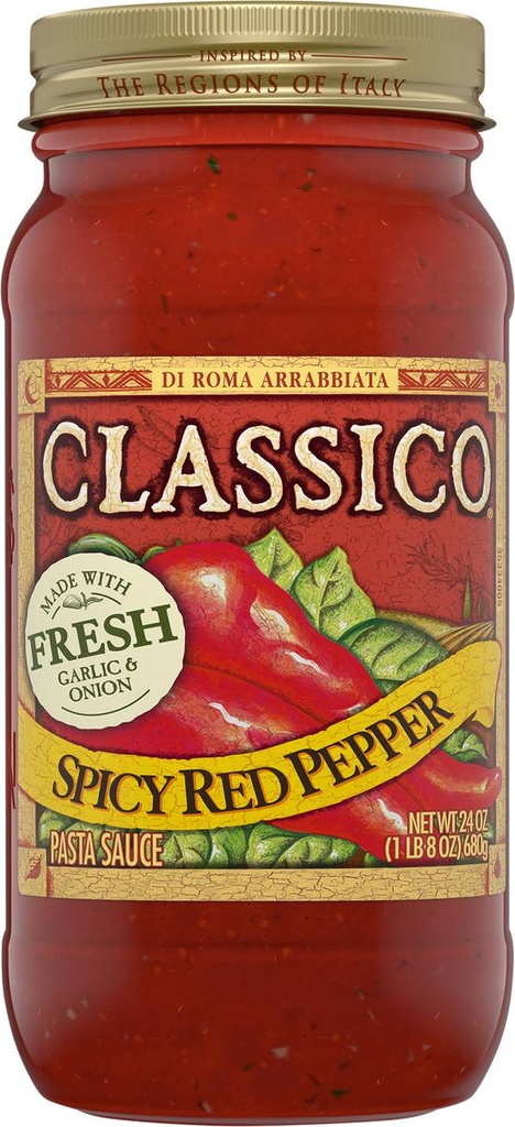 Classico Spicy Red Pepper Pasta Sauce 12/24oz