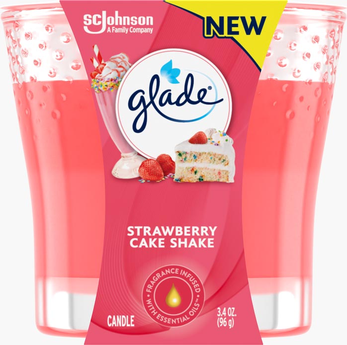 Glade Candle Strawberry 6/3.4oz