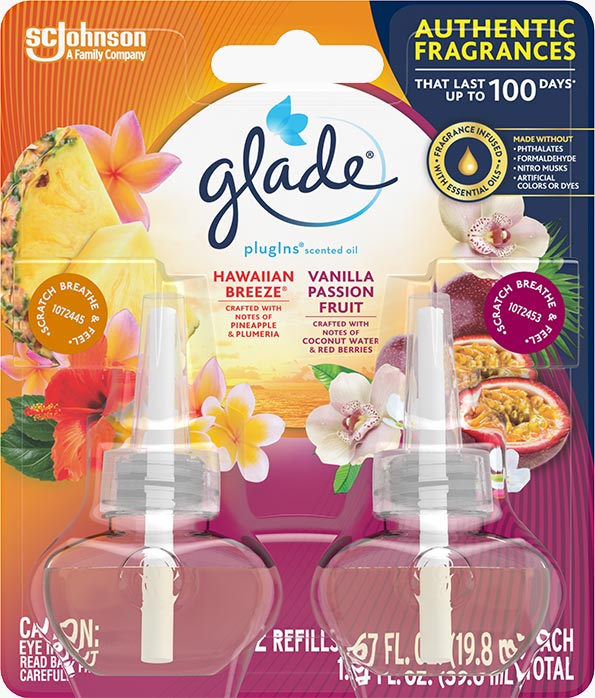 Glade Piso Hawaiian Breeze & Vanilla Passion Fruit 2 Refill 6/1.34Oz