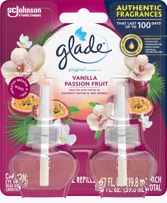 Glade Piso Vanilla Passion Fruit 2 Refill 6/1.34Oz