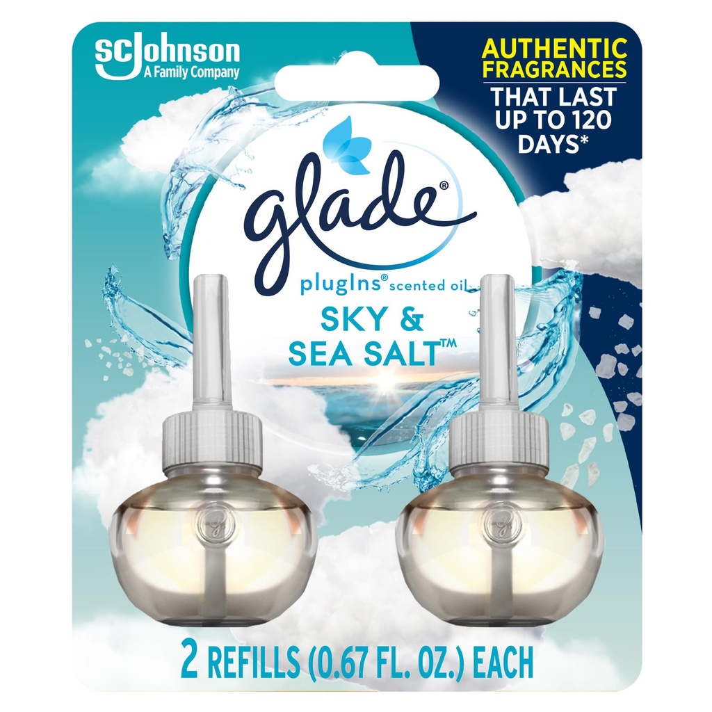 Glade Piso Sky & Sea Salt 2 Refill 6/1.34Oz