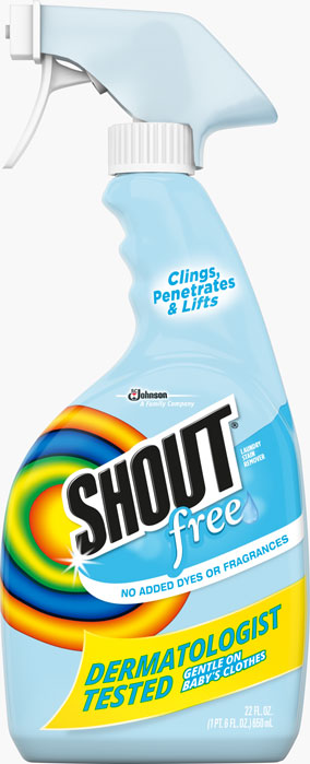 Shout Laundry Stain Remover Dye & Fragrance Free Trigger 8/22oz