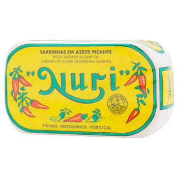 Nuri Skinless & Boneless Sardines in Spiced Olive Oil 24/125gr