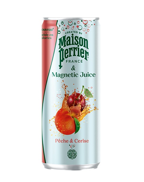 Maison Perrier Magnetic Juice Peach & Cherry Can 6X4Pk/25cl