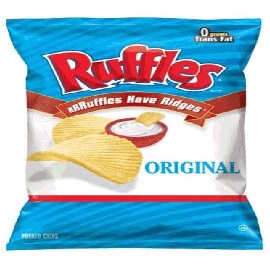 Frito Lay Ruffles Potato Chips Regular 12/6.5 Oz