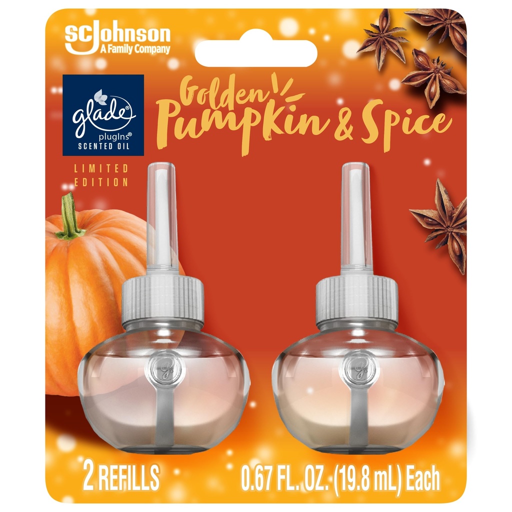 Glade Piso Golden Pumpkin & Spice 2 Refill 6/1.34Oz