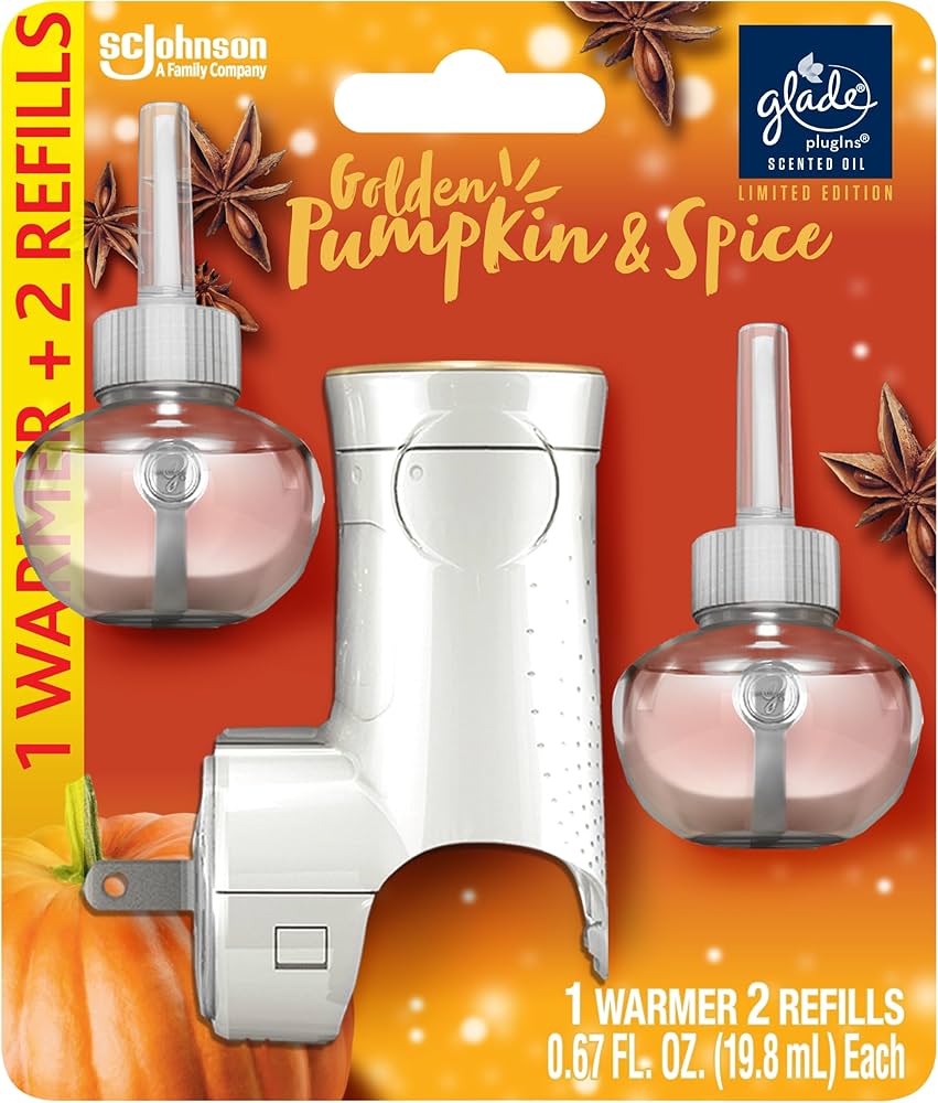 Glade PISO Golden Pumpkin & Spice 2 Refill + Warmer 5/1.34oz