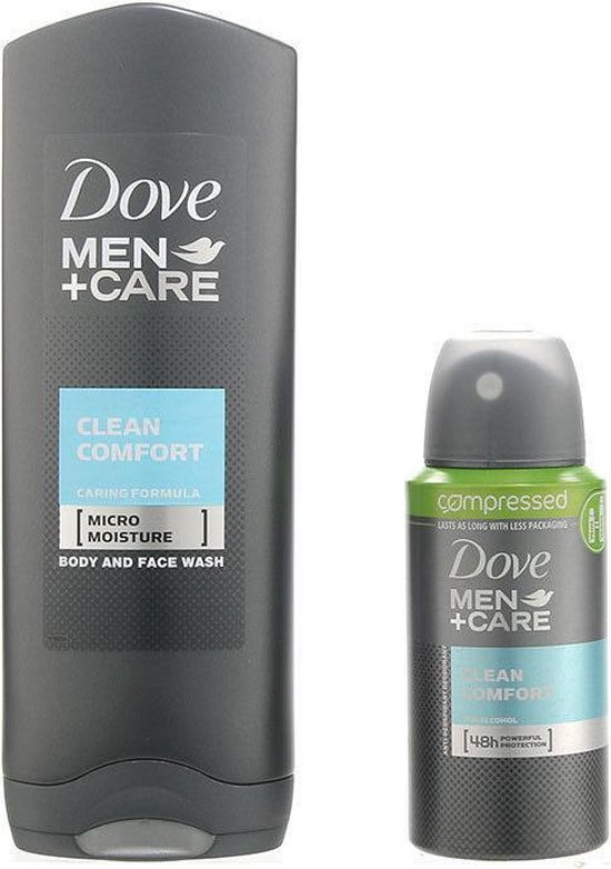 Dove Giftset Men Clean Comfort Deospray + Douche