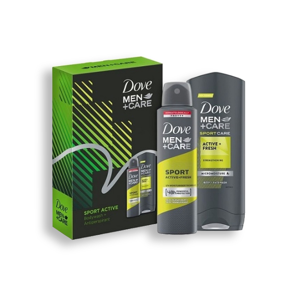 Dove Giftset Men Sport Active Deospray + Douche