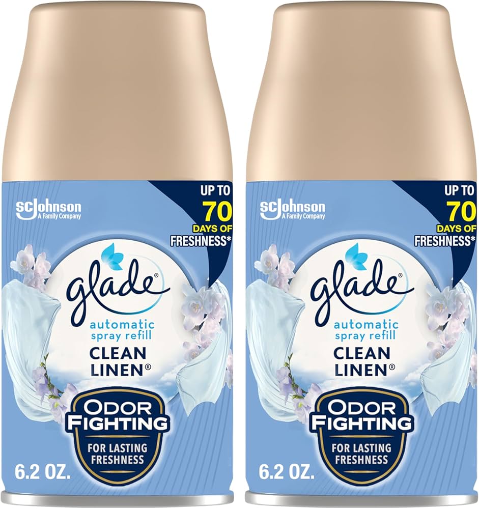 Glade Auto Spray Clean Linen Value Pack 3X2PK/6.2oz
