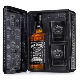 [0300-BF-30829] Jack Daniel'S Tin 2 Gls Giftpack 6/75 Cl