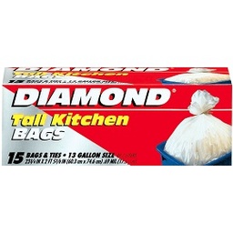 [1900-RD-00274] Diamond Tall Kitchen Bags (13 Gallon) 12/15Ct