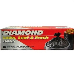 [1900-RD-00276] Diamond Lawn, Leaf & Trash Bags (30 Gallon) 12/10Ct