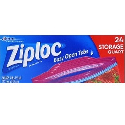 [1900-SJ-00330] Ziploc Storage Quart Bags 12/24Ct